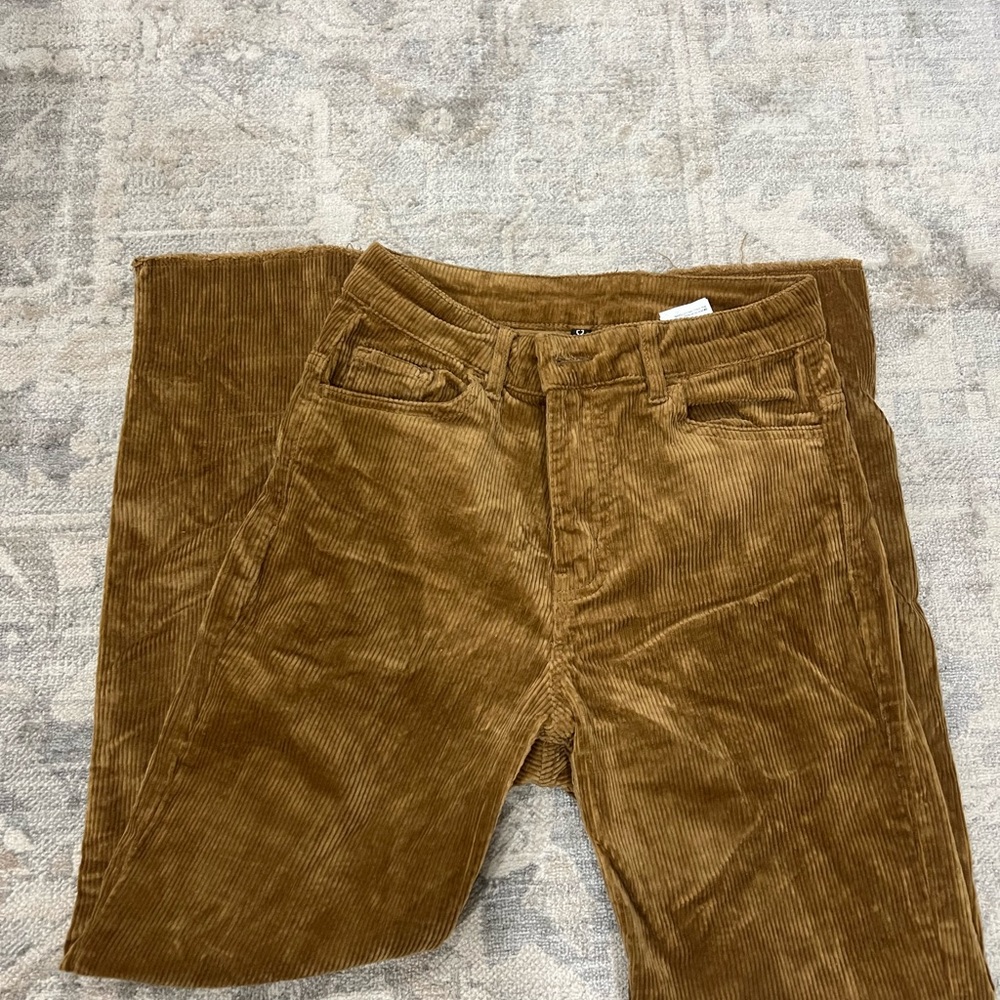 High waisted Curdoroy H&M ankle pants brown